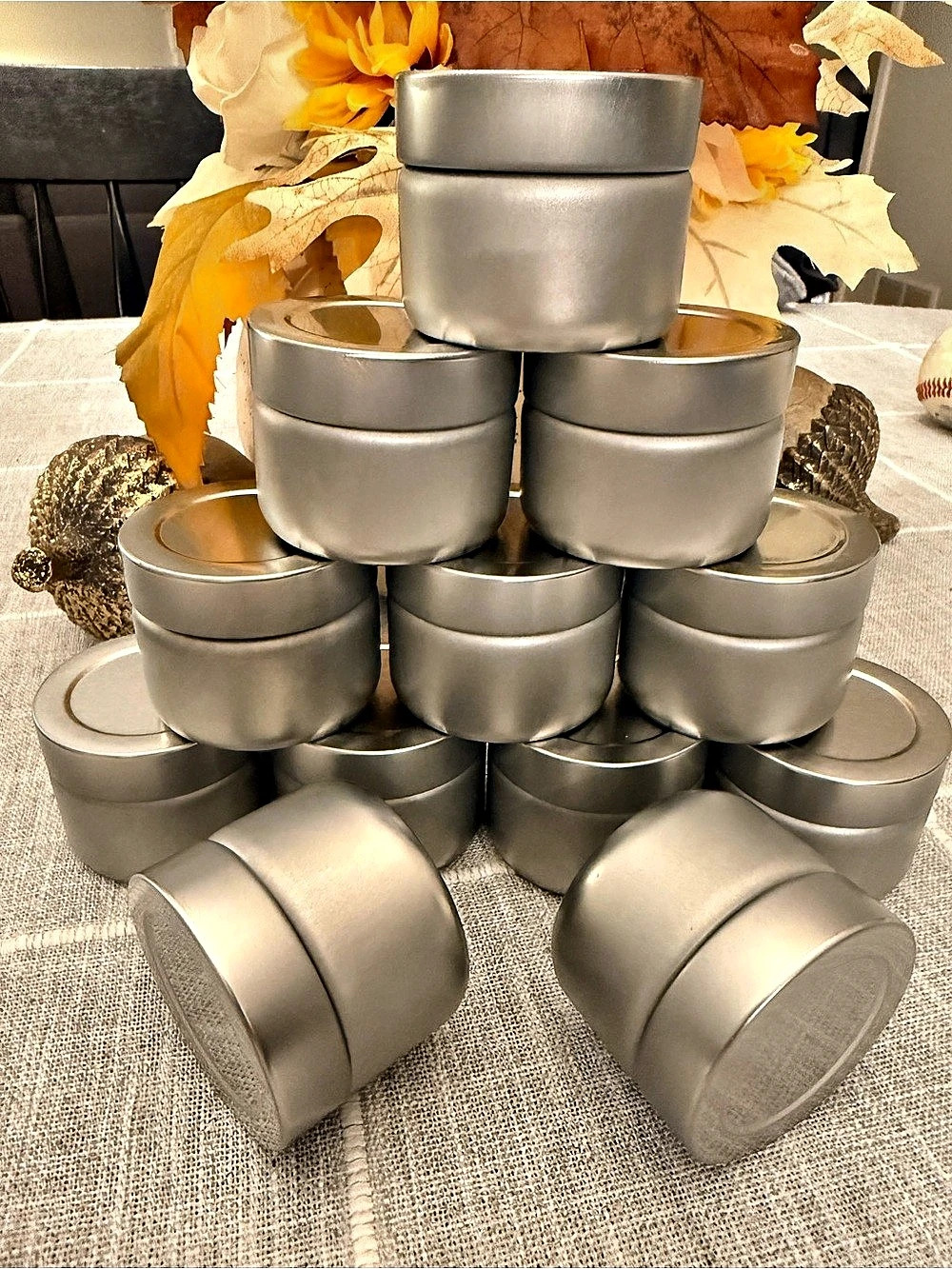 12 Screwtop Aluminum Tins